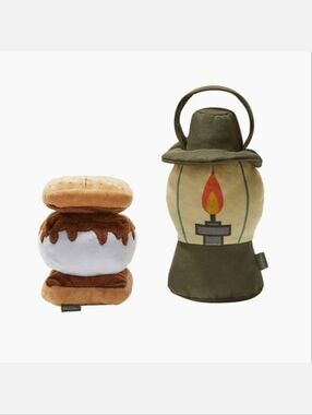 FFF S'mores & Lantern Plush Dog Toy Duo, Size L/XL ~ NWT
